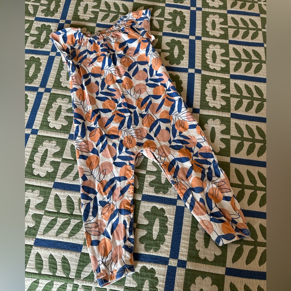 Tea Flutter Sleeve Baby Romper